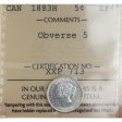 1883H Obv. 5 Canada 5-cents ICCS Certified EF-40 Online