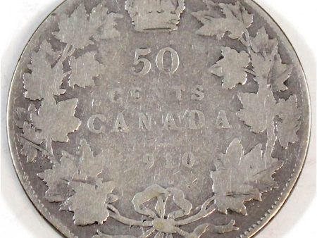 1910 Edwardian Leaves Canada 50-cents Good (G-4) Online Sale