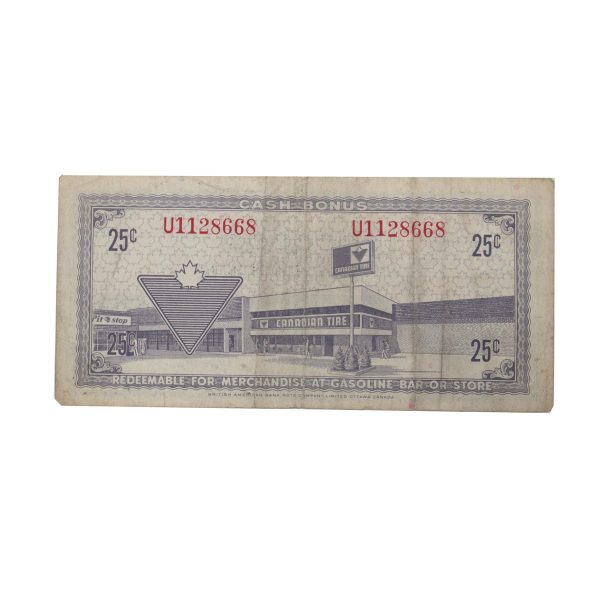 S3-D-U 1972 Canadian Tire Coupon 25 Cents F-VF Online Hot Sale