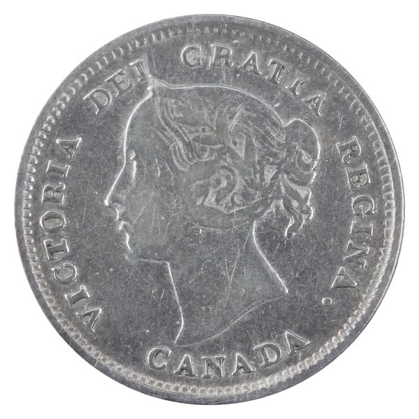 1884 Near 4 Canada 5-cents ICCS Certified F-12 on Sale