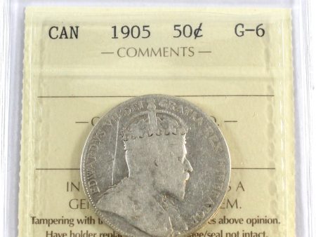 1905 Canada 50-cents ICCS Certified G-6 Hot on Sale