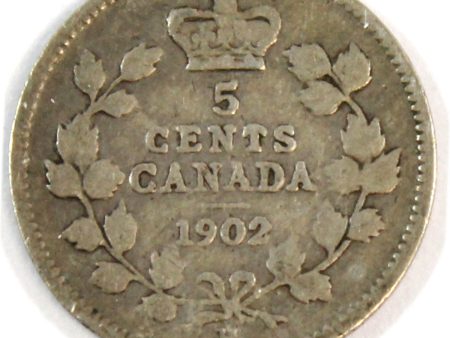 1902H Large H Canada 5-cents Good (G-4) For Cheap