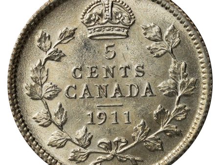 1911 Canada 5-cents Choice Brilliant Uncirculated (MS-64) $ on Sale