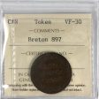 Robert Purves Token ICCS Certified VF-30 BR# 897 For Discount