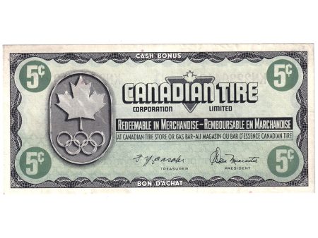 S5-B-KN 1976 Canadian Tire Coupon 5 Cents Almost Uncirculated For Cheap