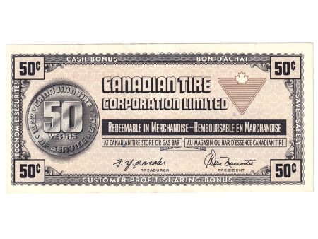 S3-E-V 1972 Canadian Tire Coupon 50 Cents AU-UNC Hot on Sale