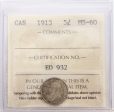 1913 Canada 5-cents ICCS Certified MS-60 Cheap