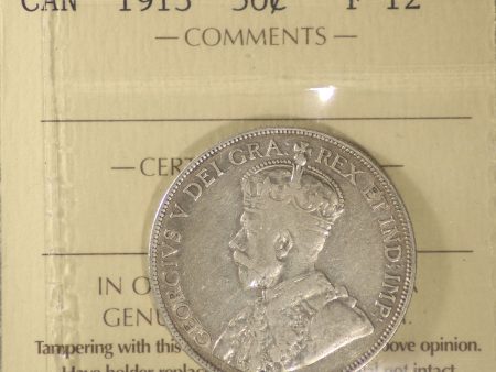 1913 Canada 50-cents ICCS Certified F-12 Discount