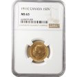 1911C Canada Gold Sovereign NGC Certified MS-63 For Sale