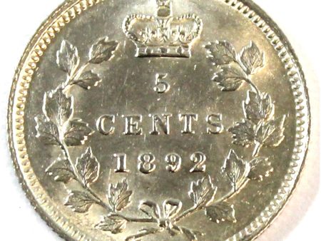 1892 Canada 5-cents AU-UNC (AU-55) $ Online