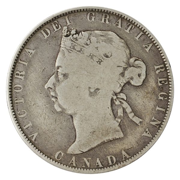 1890H Canada 50-cents Very Good (VG-8) $ Online Sale