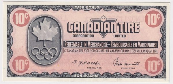 S5-C-LN 1976 Canadian Tire Coupon 10 Cents Uncirculated Online