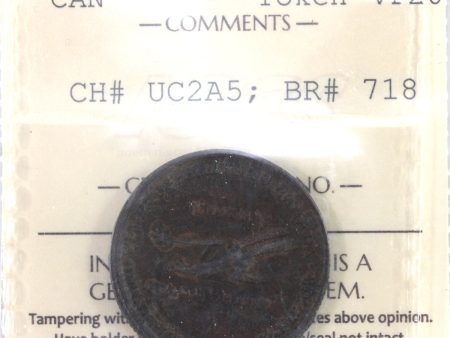 UC-2A5 (1828) Upper Canada, Lesslie & Sons Half Penny Token ICCS Certified VF-20 BR# 718 For Discount