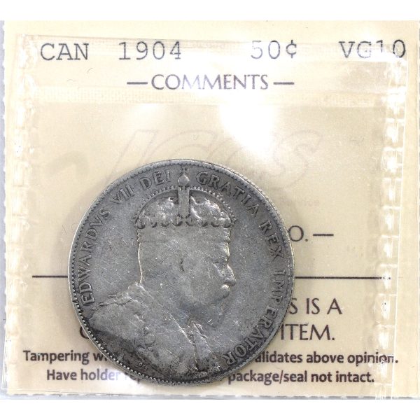 1904 Canada 50-cents ICCS Certified VG-10 Online