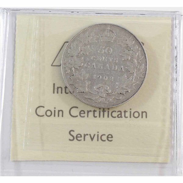 1902 Canada 50-cents ICCS Certified VF-30 Cheap