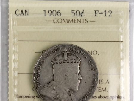 1906 Canada 50-cents ICCS Certified F-12 Fashion