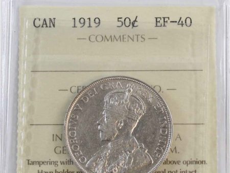 1919 Canada 50-cents ICCS Certified EF-40 on Sale