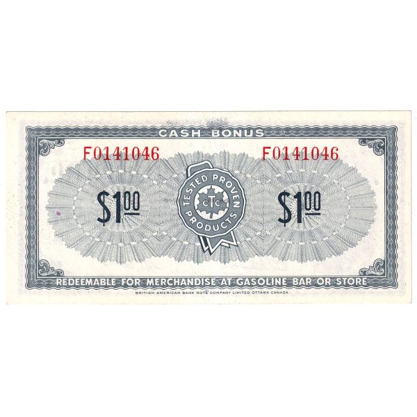 S1-F-F 1961 Canadian Tire Coupon $1.00 Uncirculated For Cheap