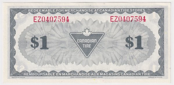 S6-F-EZ 1985 Canadian Tire Coupon $1.00 Uncirculated Online