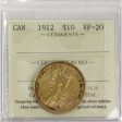 1912 Canada $10 Gold ICCS Certified VF-20 Online Sale