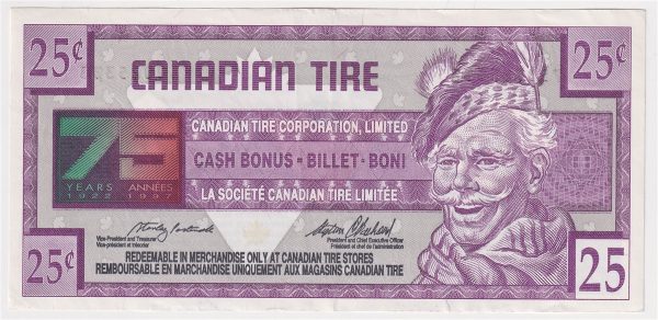 S18-Da-175 Replacement 1996 Canadian Tire Coupon 25 Cents Almost Uncirculated Online Sale