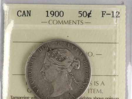 1900 Canada 50-cents ICCS Certified F-12 For Sale