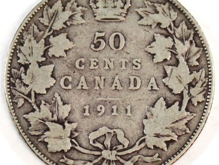 1911 Canada 50-cents G-VG (G-6) For Sale