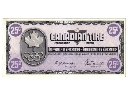 S5-D-MN 1976 Canadian Tire Coupon 25 Cents Almost Uncirculated For Cheap