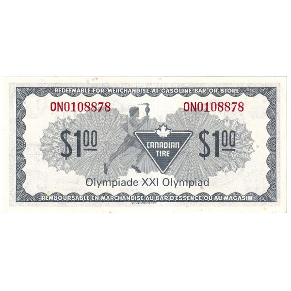 S5-F-ON 1976 Canadian Tire Coupon $1.00 Uncirculated Discount