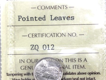 1910 Pointed Leaves Canada 5-cents ICCS Certified MS-62 on Sale