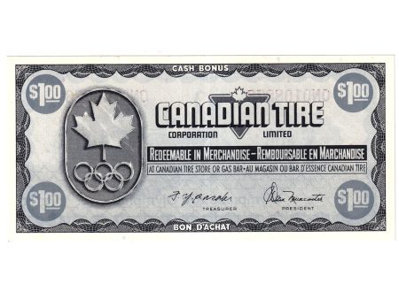 S5-F-ON 1976 Canadian Tire Coupon $1.00 Uncirculated Discount