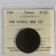 UC-9A2 1820 Upper Canada Commercial Change Halfpenny Token ICCS Certified F-12 Online Sale