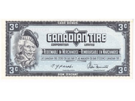 S12-A-XN 1991 Canadian Tire Coupon 3 Cents AU-UNC For Sale