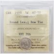 1909 Round Leaves, Bow Tie Canada 5-cents ICCS Certified AU-50 Discount