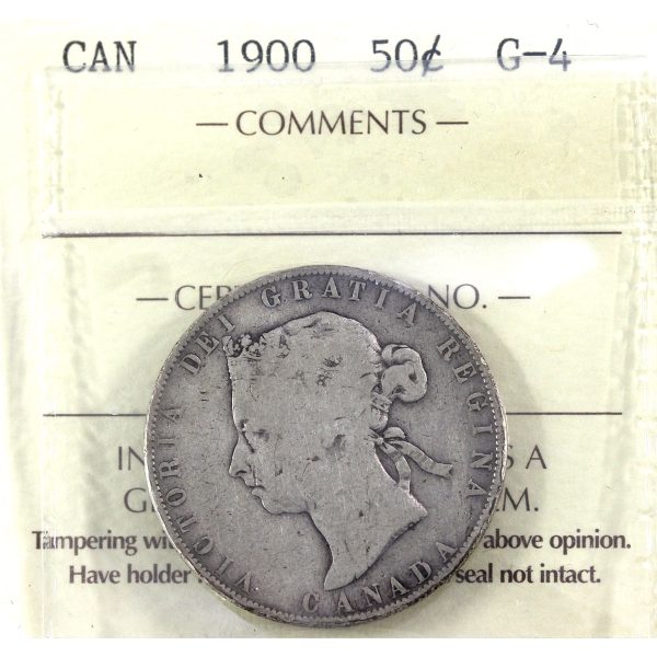 1900 Canada 50-cents ICCS Certified G-4 Discount