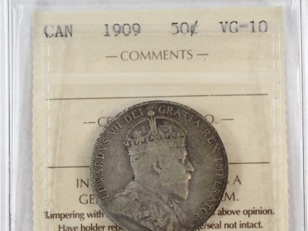 1909 Canada 50-cents ICCS Certified VG-10 For Discount