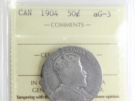 1904 Canada 50-cents ICCS Certified AG-3 For Sale