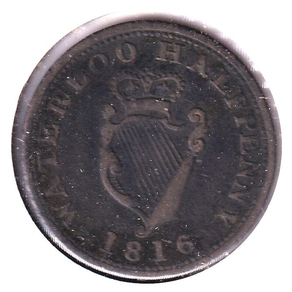 WE-10A1 1816 Wellington, The Illustrious Wellingon, Half Penny Bank Token, VF-EF (VF-30) For Sale