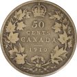 1910 Edwardian Leaves Canada 50-cents ICCS Certified VG-8 For Cheap