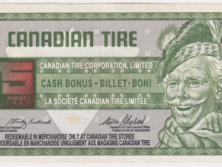 S18-Ba-175 Replacement 1996 Canadian Tire Coupon 5 Cents Extra Fine Supply