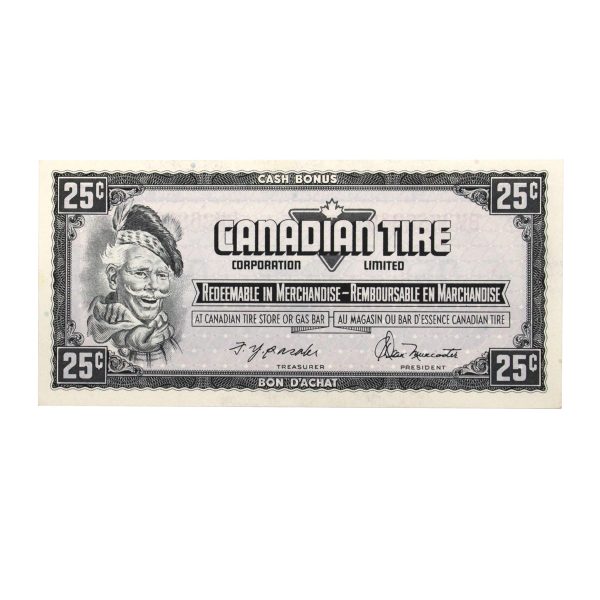 S4-D-BM1 Red # 1974 Canadian Tire Coupon 25 Cents AU-UNC Supply