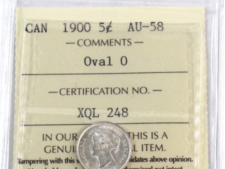 1900 Oval 0 s Canada 5-cents ICCS Certified AU-58 (XQL 248) Online now