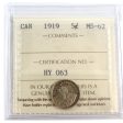 1919 Canada 5-cents ICCS Certified MS-62 (HY 063) Supply