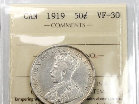 1919 Canada 50-cents ICCS Certified VF-30 Online