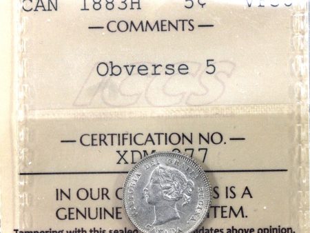 1883H Obverse 5 Canada 5-cents ICCS Certified VF-30 Online