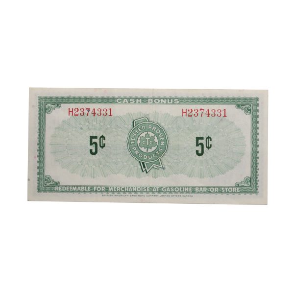 S1-B-H 1961 Canadian Tire Coupon 5 Cents VF-EF Hot on Sale