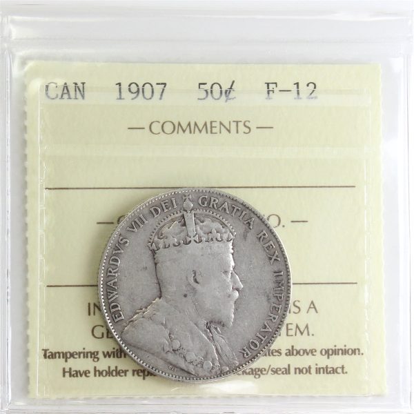 1907 Canada 50-cents ICCS Certified F-12 Online