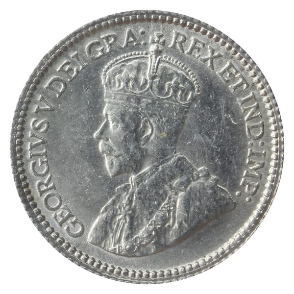 1915 Canada 5-cents ICCS Certified AU-50 For Cheap