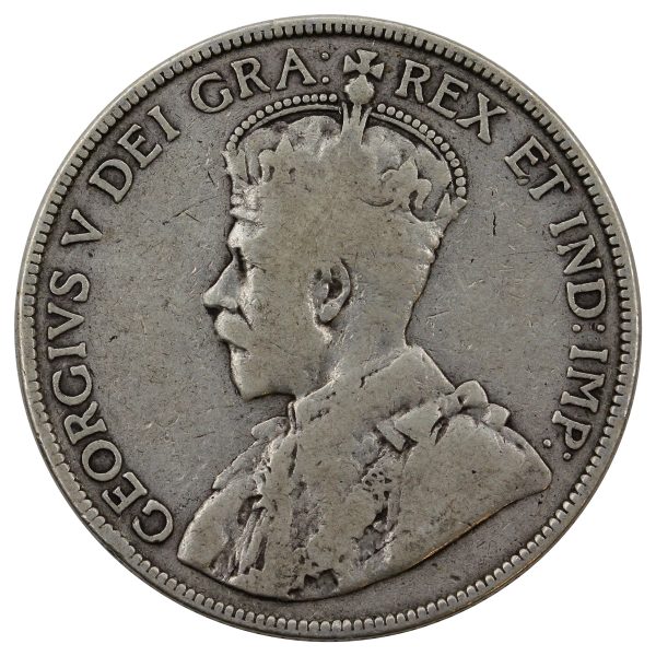 1913 Canada 50-cents Very Good (VG-8) Sale