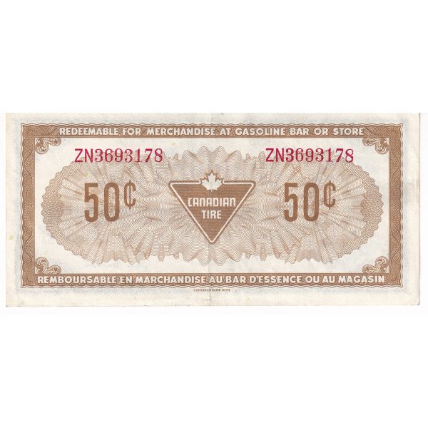 S4-E-ZN1 Red # 1974 Canadian Tire Coupon 50 Cents Extra Fine Online